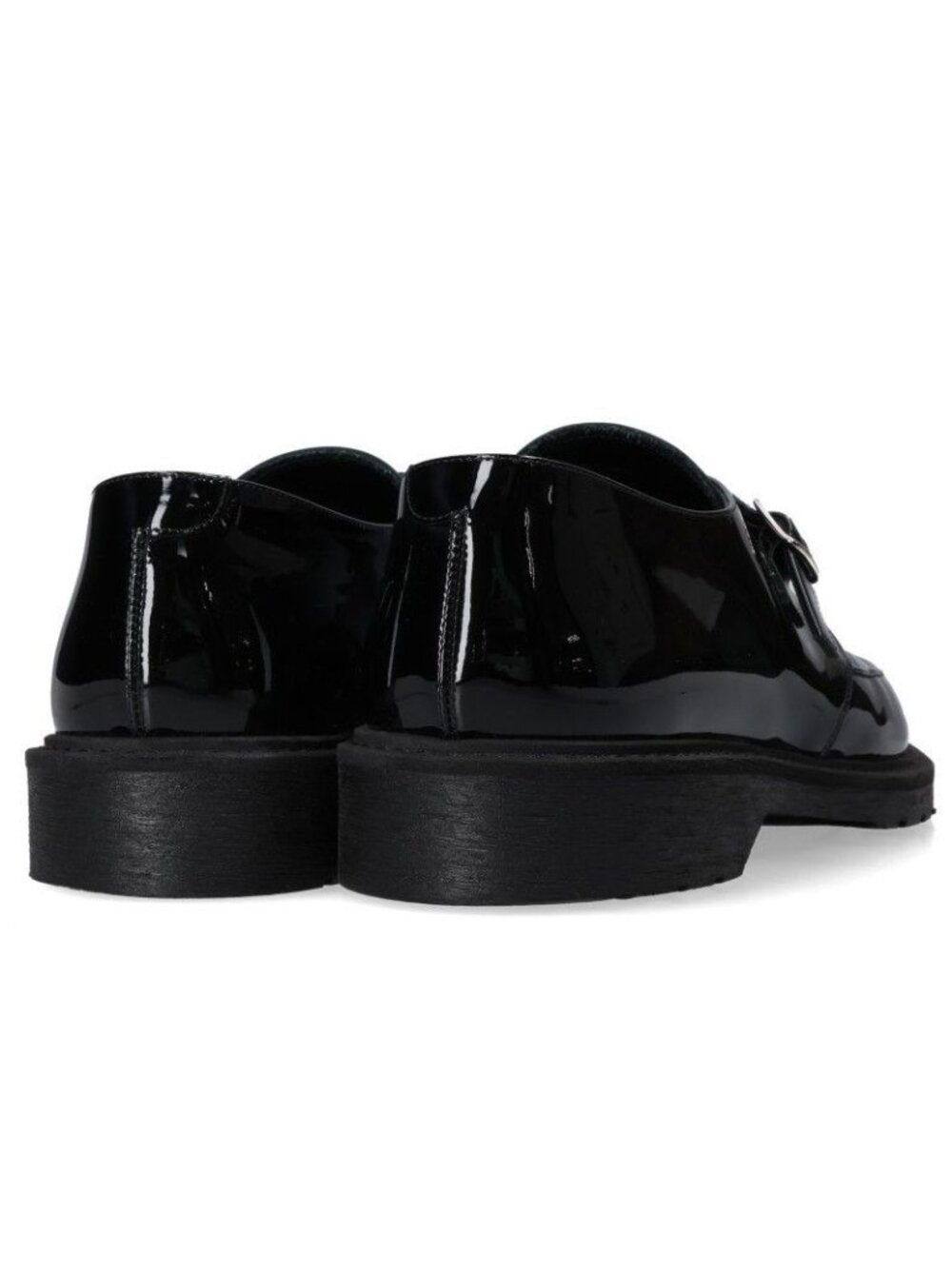 Celine Enamel Monk Strap Creeper Shoes